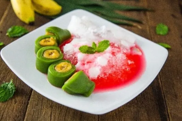 Es Pisang Ijo ga Biasa