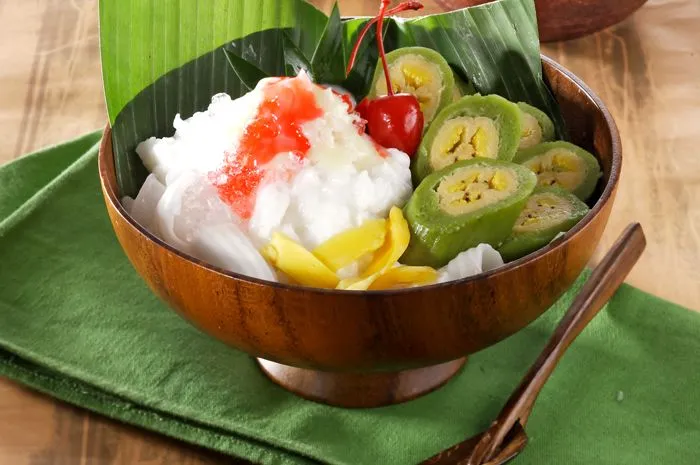 Es Pisang Ijo + Nangka